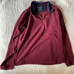 LL Bean Maroon Quarterzip
